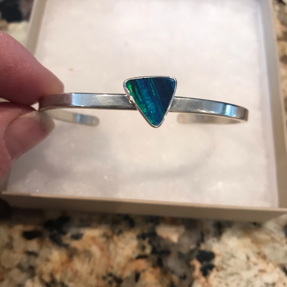 Sterling silver and opal bracelet